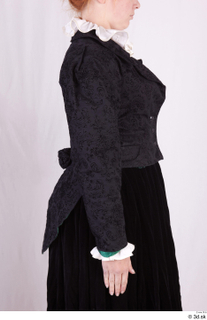  Photos Woman in Historical Dress 95 19th century black jacket historical clothing upper body 0009.jpg